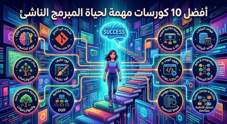 أفضل 10 كورسات مهمة لحياة المبرمج الناشئ 10 cours