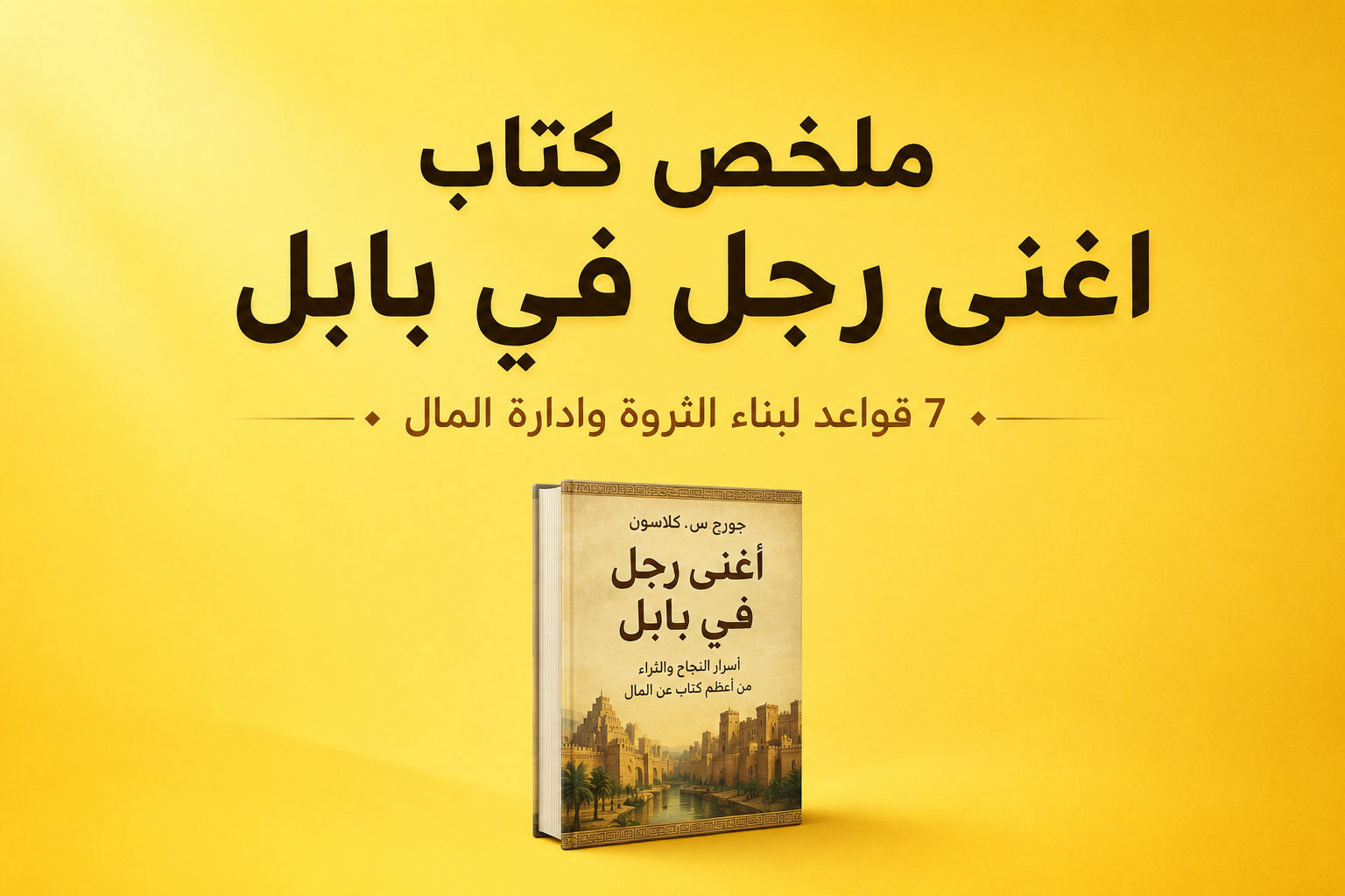 ملخص كتاب اغنى رجل في بابل